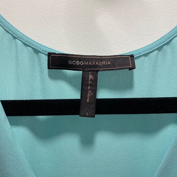 BCBG MaxAzria -Tara draped high low dress. Size L. - Picture 2 of 3